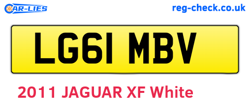LG61MBV are the vehicle registration plates.