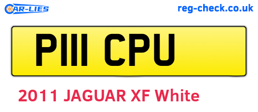 P111CPU are the vehicle registration plates.
