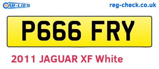 P666FRY are the vehicle registration plates.