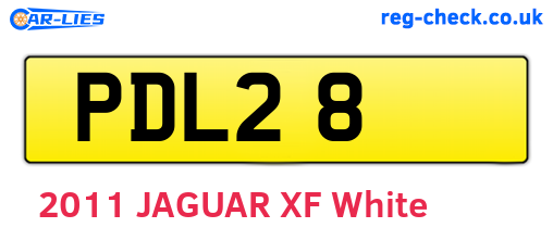 PDL28 are the vehicle registration plates.