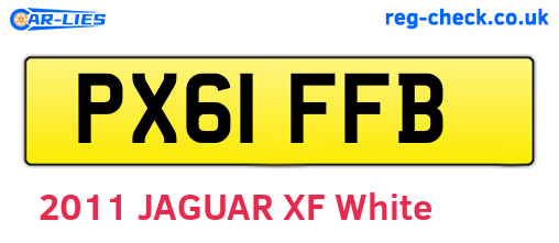 PX61FFB are the vehicle registration plates.