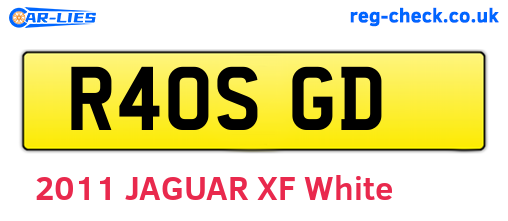 R40SGD are the vehicle registration plates.