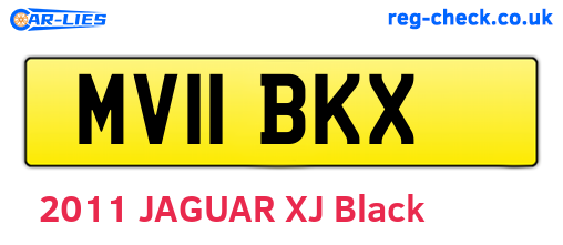 MV11BKX are the vehicle registration plates.