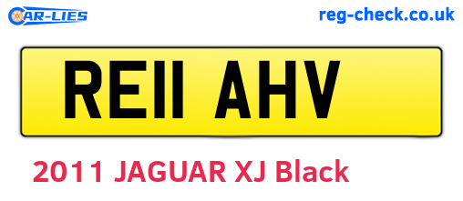 RE11AHV are the vehicle registration plates.