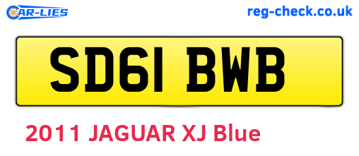SD61BWB are the vehicle registration plates.