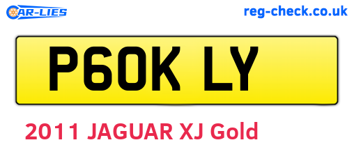 P60KLY are the vehicle registration plates.