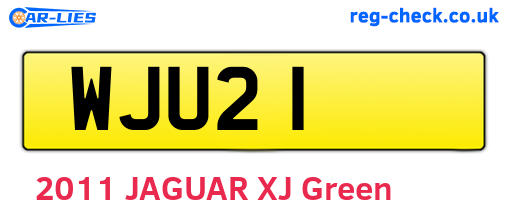WJU21 are the vehicle registration plates.