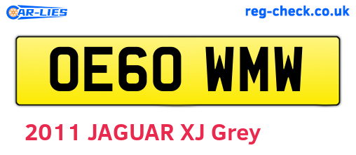 OE60WMW are the vehicle registration plates.