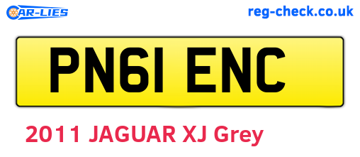 PN61ENC are the vehicle registration plates.