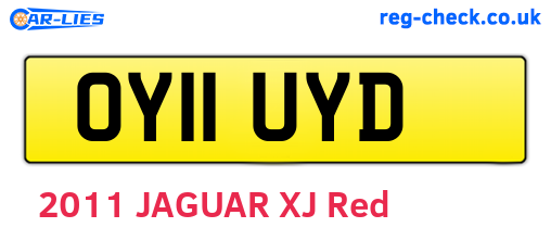 OY11UYD are the vehicle registration plates.