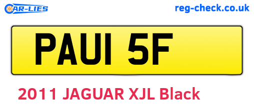 PAU15F are the vehicle registration plates.