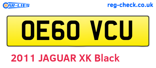 OE60VCU are the vehicle registration plates.