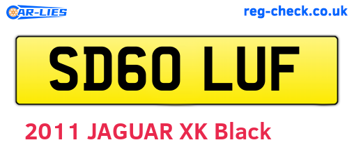 SD60LUF are the vehicle registration plates.
