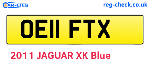 OE11FTX are the vehicle registration plates.