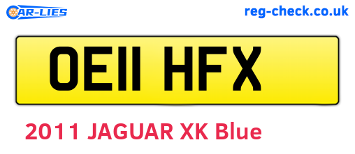 OE11HFX are the vehicle registration plates.