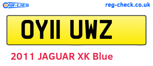 OY11UWZ are the vehicle registration plates.