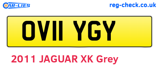 OV11YGY are the vehicle registration plates.