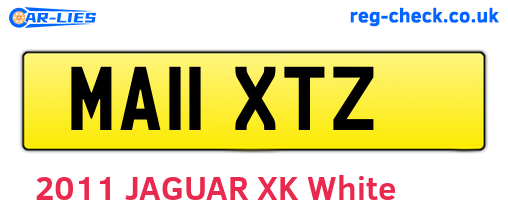 MA11XTZ are the vehicle registration plates.
