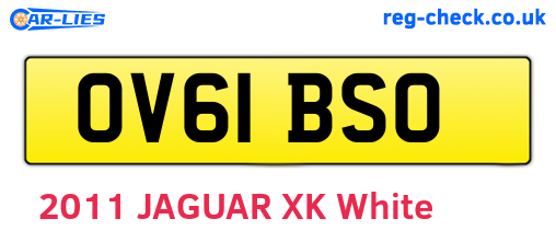 OV61BSO are the vehicle registration plates.