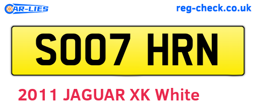SO07HRN are the vehicle registration plates.