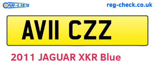 AV11CZZ are the vehicle registration plates.
