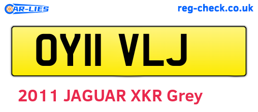 OY11VLJ are the vehicle registration plates.