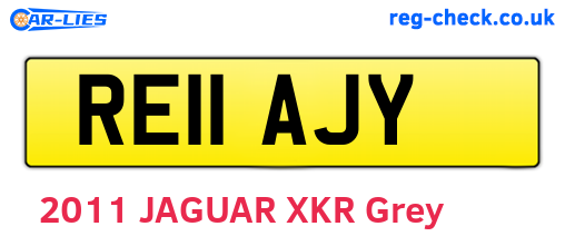 RE11AJY are the vehicle registration plates.