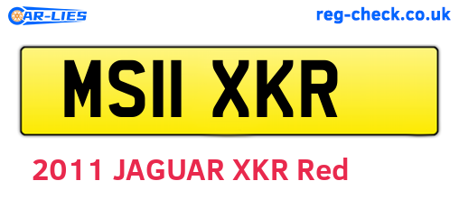 MS11XKR are the vehicle registration plates.