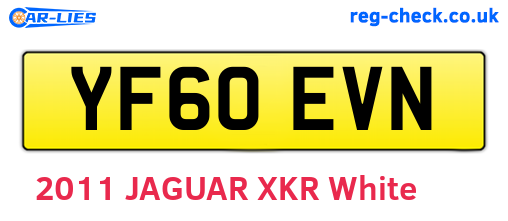 YF60EVN are the vehicle registration plates.
