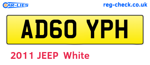 AD60YPH are the vehicle registration plates.