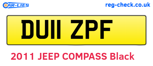DU11ZPF are the vehicle registration plates.