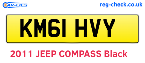KM61HVY are the vehicle registration plates.