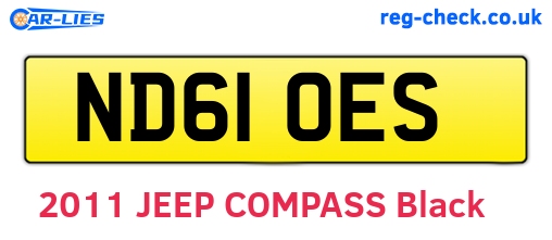 ND61OES are the vehicle registration plates.