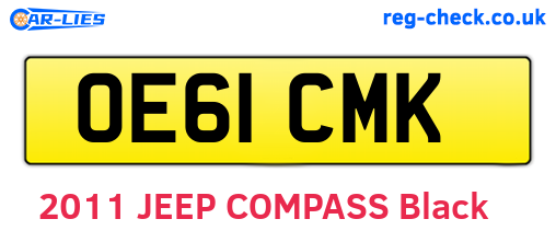 OE61CMK are the vehicle registration plates.