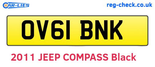 OV61BNK are the vehicle registration plates.