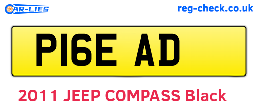 P16EAD are the vehicle registration plates.