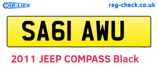 SA61AWU are the vehicle registration plates.