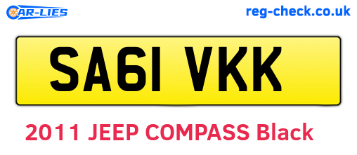 SA61VKK are the vehicle registration plates.