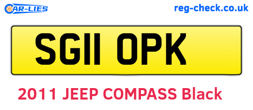 SG11OPK are the vehicle registration plates.