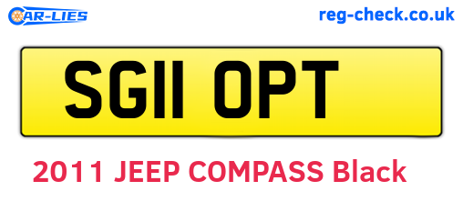 SG11OPT are the vehicle registration plates.