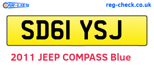 SD61YSJ are the vehicle registration plates.