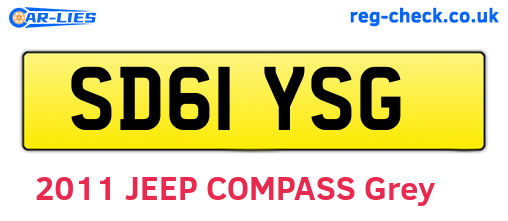 SD61YSG are the vehicle registration plates.