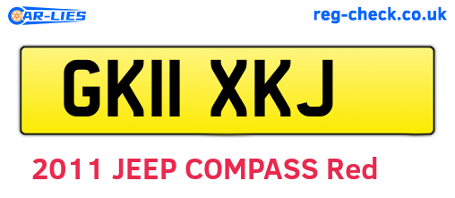 GK11XKJ are the vehicle registration plates.