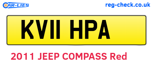 KV11HPA are the vehicle registration plates.
