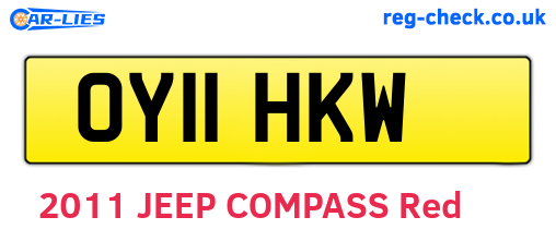 OY11HKW are the vehicle registration plates.