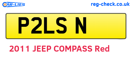 P2LSN are the vehicle registration plates.