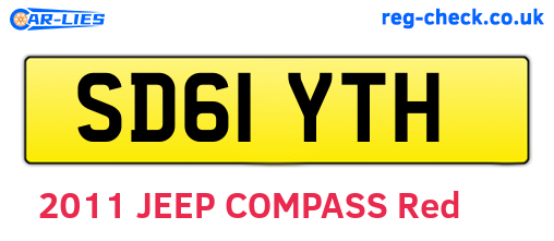 SD61YTH are the vehicle registration plates.