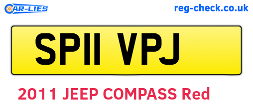 SP11VPJ are the vehicle registration plates.