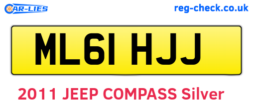 ML61HJJ are the vehicle registration plates.