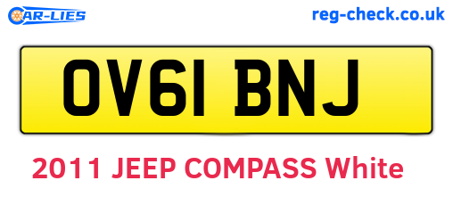 OV61BNJ are the vehicle registration plates.